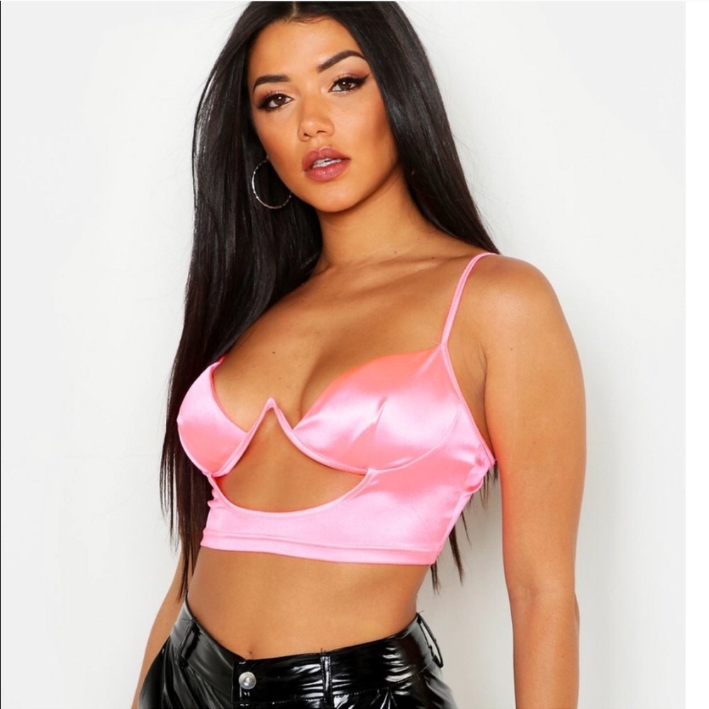 Neon Pink Cutout Top